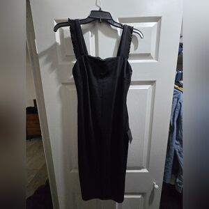 Lulu's Classic Black Midi Dress